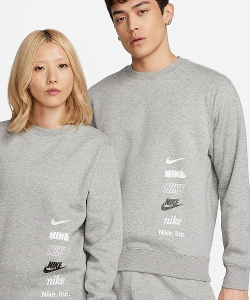 NIKE(ナイキ)の「NIKE/ナイキ セットアップ対応 ブランドロゴ クルーネックトレーナー/スウェット DX0782-010/DX0782-063(スウェット・メンズ・ブラック/グレー・S/M/L/XL/2XL)」の6枚目の写真