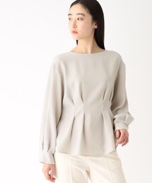 OPAQUE.CLIP | ガルーダダブルクロス ペプラムブラウス(シャツ/ブラウス)