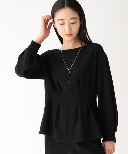 OPAQUE.CLIP（オペークドットクリップ）の「◆ガルーダダブルクロス ペプラムブラウス（シャツ/ブラウス・レディース・ライトグレー/ホワイト系/ブラック・36/38/40/42）」の11枚目の写真