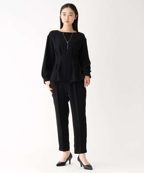 OPAQUE.CLIP（オペークドットクリップ）の「◆ガルーダダブルクロス ペプラムブラウス（シャツ/ブラウス・レディース・ライトグレー/ホワイト系/ブラック・36/38/40/42）」の7枚目の写真