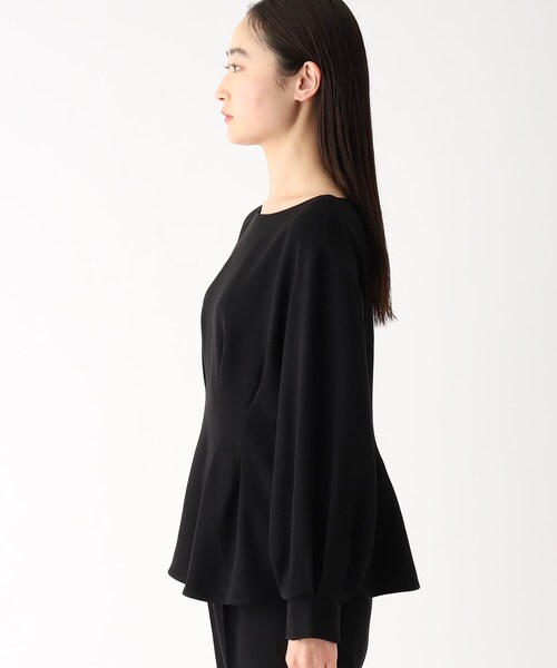 OPAQUE.CLIP（オペークドットクリップ）の「◆ガルーダダブルクロス ペプラムブラウス（シャツ/ブラウス・レディース・ライトグレー/ホワイト系/ブラック・36/38/40/42）」の13枚目の写真