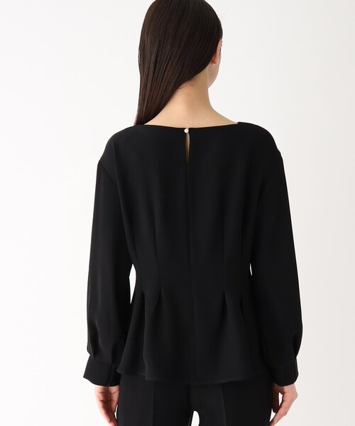 OPAQUE.CLIP（オペークドットクリップ）の「◆ガルーダダブルクロス ペプラムブラウス（シャツ/ブラウス・レディース・ライトグレー/ホワイト系/ブラック・36/38/40/42）」の16枚目の写真