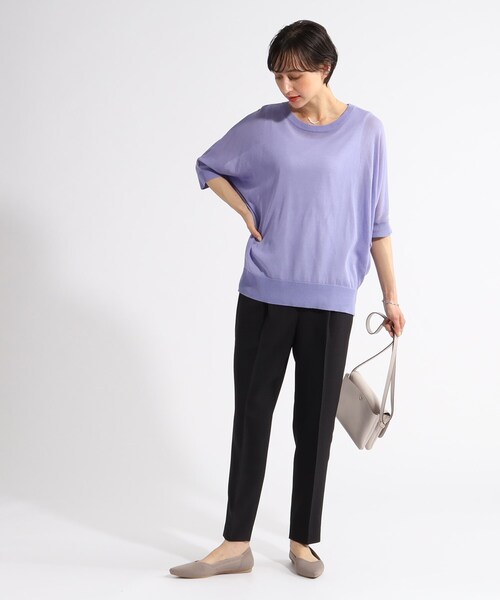 SHOO・LA・RUE(シューラルー)の「◆【美脚シルエット】上品見え テーパードパンツ(その他パンツ・レディース・ブラック/ライトベージュ/ライトブルー/ピンク系・01/03/10/02/05/04)」の5枚目の写真