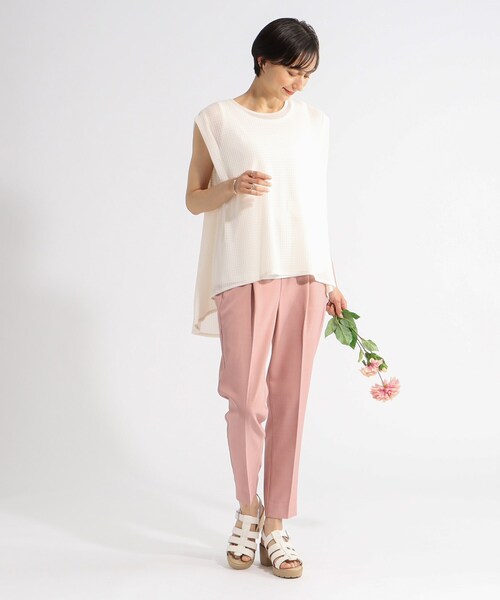 SHOO・LA・RUE(シューラルー)の「◆【美脚シルエット】上品見え テーパードパンツ(その他パンツ・レディース・ブラック/ライトベージュ/ライトブルー/ピンク系・01/03/10/02/05/04)」の17枚目の写真