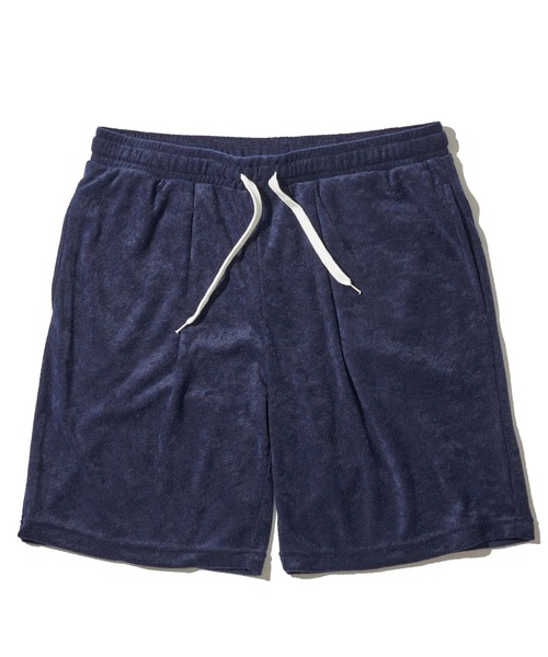 ADPOSION(アドポーション)の「【上下2点セット】ソフトパイル ルームウェア 半袖Tシャツ&ハーフパンツ(ルームウェア/パジャマ・メンズ・チャコールグレー/ブラック/ネイビー/ホワイト×ネイビー・MEDIUM/LARGE/X-LARGE)」の6枚目の写真