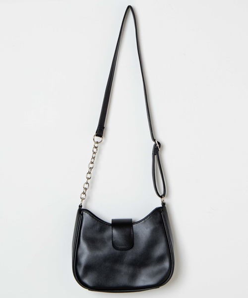 WEGO（ウィゴー）の「WEGO/チェーンMIXショルダーバッグ（ショルダーバッグ・レディース・ブラック/ホワイト/シルバー・FREE）」の6枚目の写真