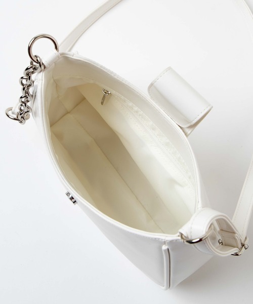 WEGO（ウィゴー）の「WEGO/チェーンMIXショルダーバッグ（ショルダーバッグ・レディース・ブラック/ホワイト/シルバー・FREE）」の9枚目の写真