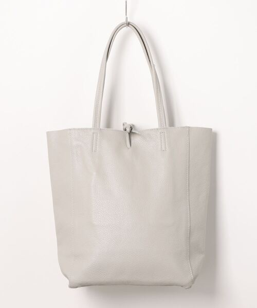 andrea cardone（アンドレアカルドネ）の「【ANDREA CARDONE】スムースレザートートバッグ(Q36602)（トートバッグ・レディース・ブラック/ライトベージュ/ライトグレー・ALL）」の2枚目の写真