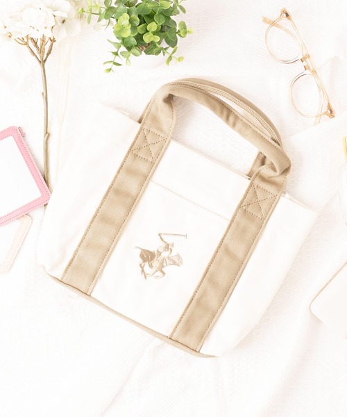 美品 ビバリーヒルズポロクラブ ハンドバッグ ミニ キャンバス レザー　自立 楽天市場】【40%OFFセール】 ボストンバッグ ミニ Beverly Hills