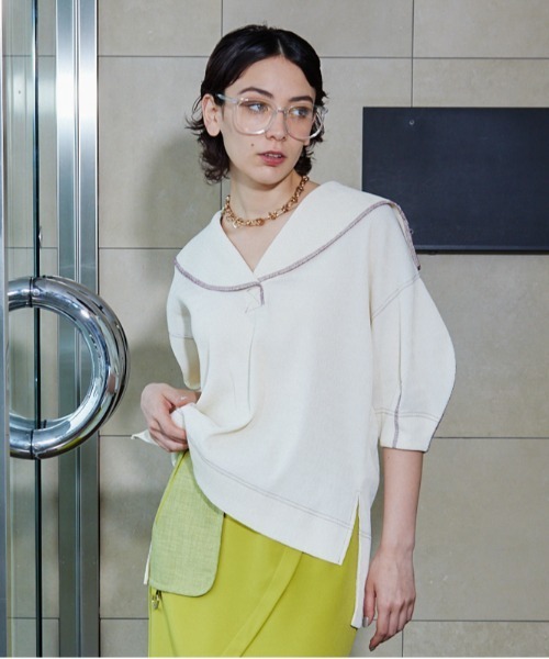 Maisones.（メゾネス）の「Sailor collar Shirt セーラーカラーシャツ（シャツ/ブラウス）」 WEAR