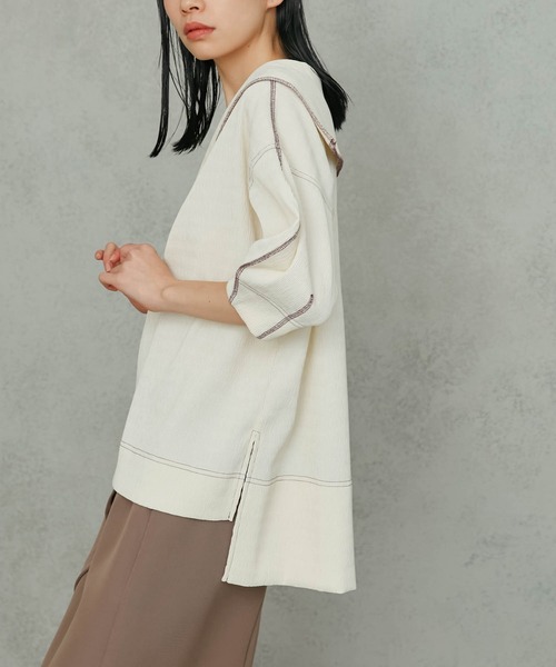 Maisones.（メゾネス）の「Sailor collar Shirt セーラーカラーシャツ（シャツ/ブラウス）」 WEAR