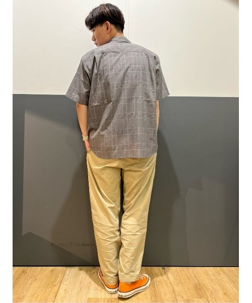 PLUS ONE（プラスワン）の「【接触冷感】【PLUS ONE】サラサラCOOL半袖シャツ / 吸水速乾（シャツ/ブラウス・メンズ・サックスブルー/ベージュ/ブラック×グレー/ケリーグリーン/ブラウン/ブラック・L/M/XL/S）」の19枚目の写真