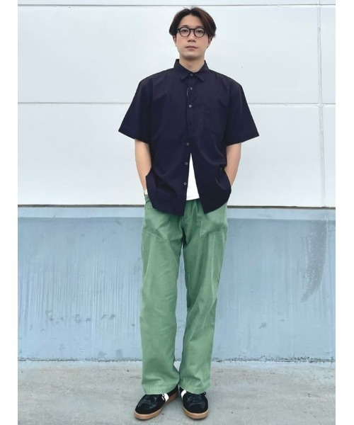 PLUS ONE（プラスワン）の「【接触冷感】【PLUS ONE】サラサラCOOL半袖シャツ / 吸水速乾（シャツ/ブラウス・メンズ・サックスブルー/ベージュ/ブラック×グレー/ケリーグリーン/ブラウン/ブラック・L/M/XL/S）」の15枚目の写真