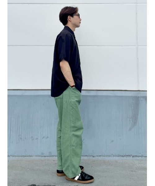 PLUS ONE（プラスワン）の「【接触冷感】【PLUS ONE】サラサラCOOL半袖シャツ / 吸水速乾（シャツ/ブラウス・メンズ・サックスブルー/ベージュ/ブラック×グレー/ケリーグリーン/ブラウン/ブラック・L/M/XL/S）」の16枚目の写真