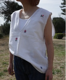 BEAVER | INDIA IS BEAUTIFUL/インディアイズビューティフル　COTTON LINEN VEST　コットンリネンベスト　RD-23SS-012(ベスト)