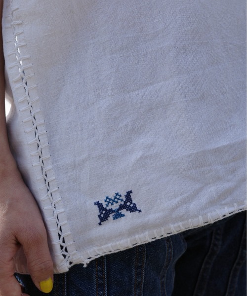 BEAVER（ビーバー）の「INDIA IS BEAUTIFUL/インディアイズビューティフル　COTTON LINEN VEST　コットンリネンベスト　RD-23SS-012（ベスト・レディース・ホワイト・FREE）」の10枚目の写真