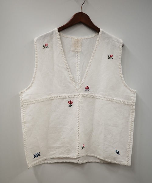 BEAVER（ビーバー）の「INDIA IS BEAUTIFUL/インディアイズビューティフル　COTTON LINEN VEST　コットンリネンベスト　RD-23SS-012（ベスト・レディース・ホワイト・FREE）」の13枚目の写真