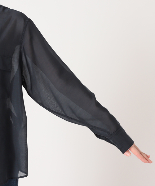 IENA（イエナ）の「ポリエステルシアーカシュクールシャツ
