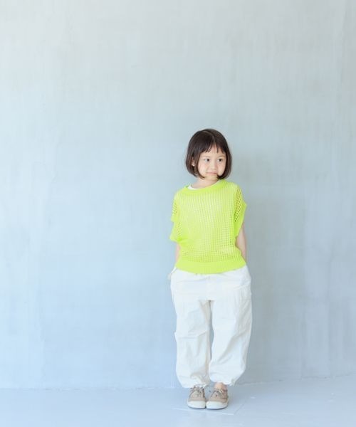 LOWRYS FARM（ローリーズファーム）の「メッシュニットプルオーバー　190384（ニット/セーター・キッズ・ホワイト/イエロー/ブルー・110cm/120cm/130cm/140cm/150cm）」の14枚目の写真