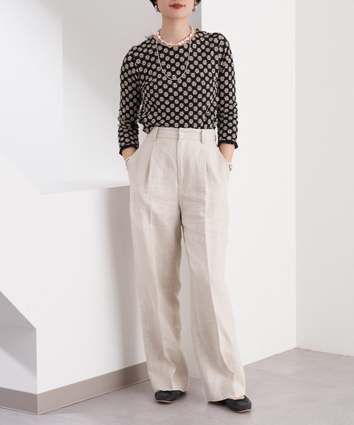 新品　shenery シーナリー リネンタックパンツ SHENERY（シーナリー）の「リネンタックパンツ（その他パンツ