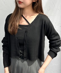 apres jour mignon | 変形ニットキャミ+カーディガンセット【ZOZOTOWN限定アイテム】(カーディガン/ボレロ)