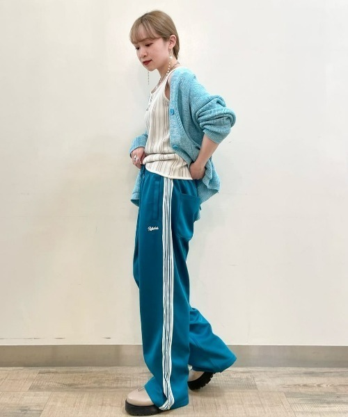 HONEYSUCKLE ROSE(ハニーサックルローズ)の「【HONEYSUCKLE ROSE】ストライプタンクトップ(タンクトップ・レディース・ベージュ/パープル/オフホワイト・M/L)」の18枚目の写真