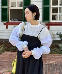 LVEU. | 【IMOKO × LVEU.】Design sleeve docking tops / デザインスリーブドッキングトップス(Tシャツ/カットソー)