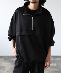 CREARE -LINO- | ダンボール ビックシルエット スタンドカラー ハーフジップ アノラックシャツ <ユニセックス>(Tシャツ/カットソー)
