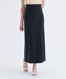 【08sircus/ゼロハチサーカス】Cupro jersey straight long skirt/キュプラジャージーストレートロングスカート