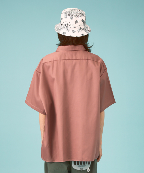 Dickies(ディッキーズ)の「【Dickies / ディッキーズ】SHORT SLEEVE WIDE WORK SHIRT/ショートスリーブ ワイドワークシャツ(シャツ/ブラウス・メンズ・ピンク/グリーン系その他/スミクロ/オレンジ・S/M/XL/L)」の8枚目の写真