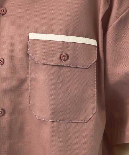 Dickies(ディッキーズ)の「【Dickies / ディッキーズ】SHORT SLEEVE WIDE WORK SHIRT/ショートスリーブ ワイドワークシャツ(シャツ/ブラウス・メンズ・ピンク/グリーン系その他/スミクロ/オレンジ・S/M/XL/L)」の11枚目の写真