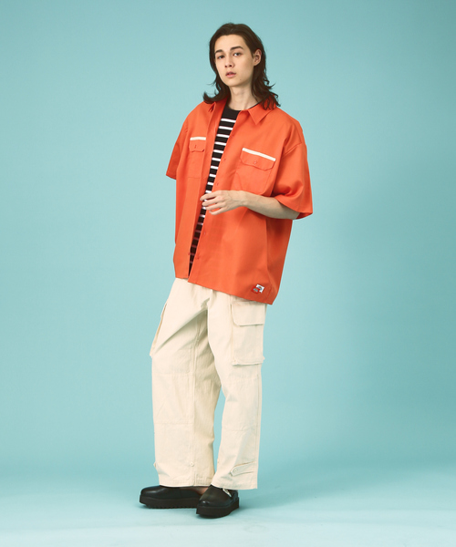 Dickies(ディッキーズ)の「【Dickies / ディッキーズ】SHORT SLEEVE WIDE WORK SHIRT/ショートスリーブ ワイドワークシャツ(シャツ/ブラウス・メンズ・ピンク/グリーン系その他/スミクロ/オレンジ・S/M/XL/L)」の17枚目の写真