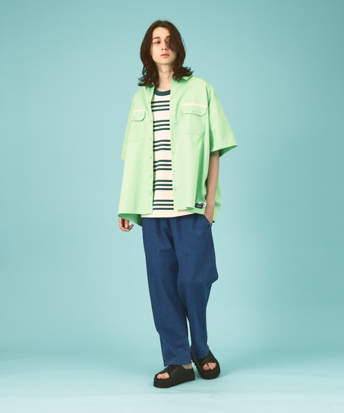 Dickies(ディッキーズ)の「【Dickies / ディッキーズ】SHORT SLEEVE WIDE WORK SHIRT/ショートスリーブ ワイドワークシャツ(シャツ/ブラウス・メンズ・ピンク/グリーン系その他/スミクロ/オレンジ・S/M/XL/L)」の20枚目の写真