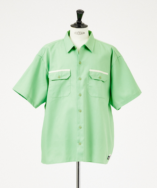 Dickies(ディッキーズ)の「【Dickies / ディッキーズ】SHORT SLEEVE WIDE WORK SHIRT/ショートスリーブ ワイドワークシャツ(シャツ/ブラウス・メンズ・ピンク/グリーン系その他/スミクロ/オレンジ・S/M/XL/L)」の22枚目の写真