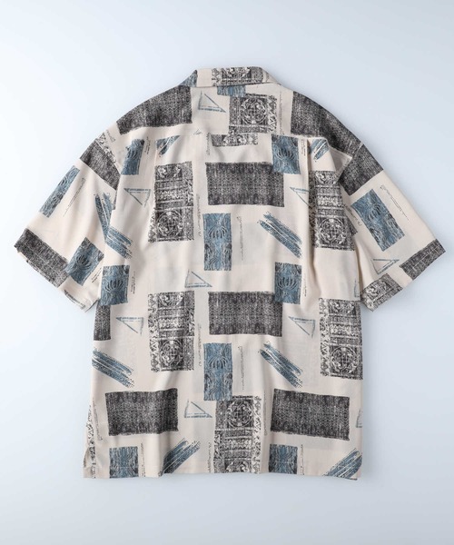 PLUS ONE(プラスワン)の「【PLUS ONE】総柄半袖シャツ(シャツ/ブラウス・メンズ・ブラック/ベージュ/ホワイト・XL/M/L)」の11枚目の写真