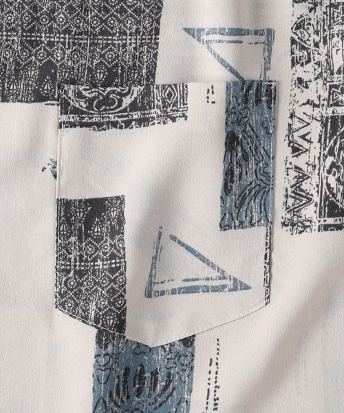 PLUS ONE(プラスワン)の「【PLUS ONE】総柄半袖シャツ(シャツ/ブラウス・メンズ・ブラック/ベージュ/ホワイト・XL/M/L)」の14枚目の写真