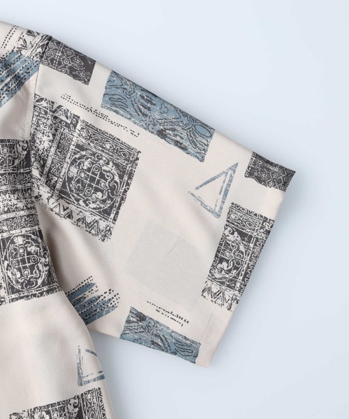 PLUS ONE(プラスワン)の「【PLUS ONE】総柄半袖シャツ(シャツ/ブラウス・メンズ・ブラック/ベージュ/ホワイト・XL/M/L)」の17枚目の写真