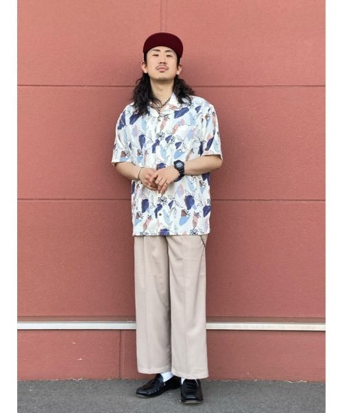 PLUS ONE(プラスワン)の「【PLUS ONE】総柄半袖シャツ(シャツ/ブラウス・メンズ・ブラック/ベージュ/ホワイト・XL/M/L)」の5枚目の写真