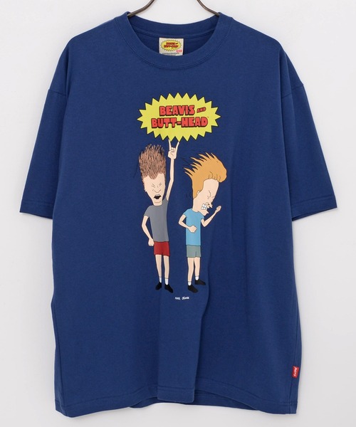 SILVER BULLET(シルバーバレット)の「『BEAVIS AND BUTT-HEAD/ビーバス・アンド・バットヘッド』フロントプリントTEE(Tシャツ/カットソー・メンズ・オフホワイト/スミクロ/ネイビー・L/M)」の6枚目の写真