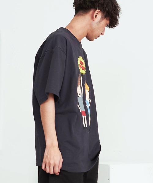 SILVER BULLET(シルバーバレット)の「『BEAVIS AND BUTT-HEAD/ビーバス・アンド・バットヘッド』フロントプリントTEE(Tシャツ/カットソー・メンズ・オフホワイト/スミクロ/ネイビー・L/M)」の19枚目の写真