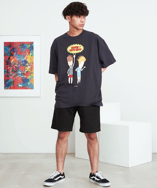 SILVER BULLET(シルバーバレット)の「『BEAVIS AND BUTT-HEAD/ビーバス・アンド・バットヘッド』フロントプリントTEE(Tシャツ/カットソー・メンズ・オフホワイト/スミクロ/ネイビー・L/M)」の8枚目の写真