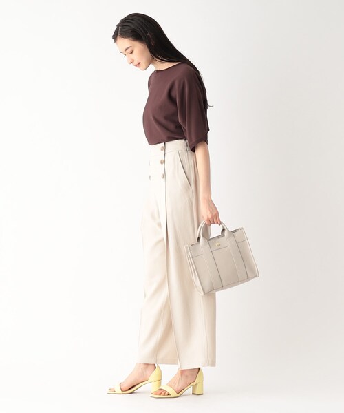 OPAQUE.CLIP（オペークドットクリップ）の「◆スクエアトートバッグ【2WAY】（トートバッグ・レディース・ブラック/ライトブルー/グレー/オフホワイト/イエロー・00）」の10枚目の写真