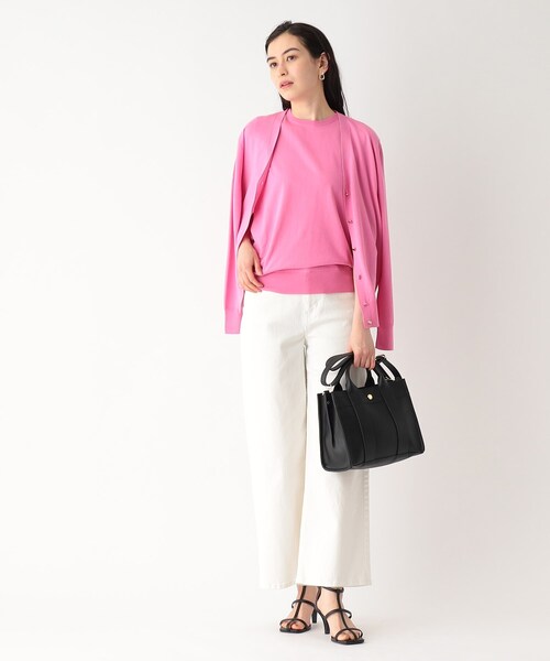 OPAQUE.CLIP（オペークドットクリップ）の「◆スクエアトートバッグ【2WAY】（トートバッグ・レディース・ブラック/ライトブルー/グレー/オフホワイト/イエロー・00）」の12枚目の写真