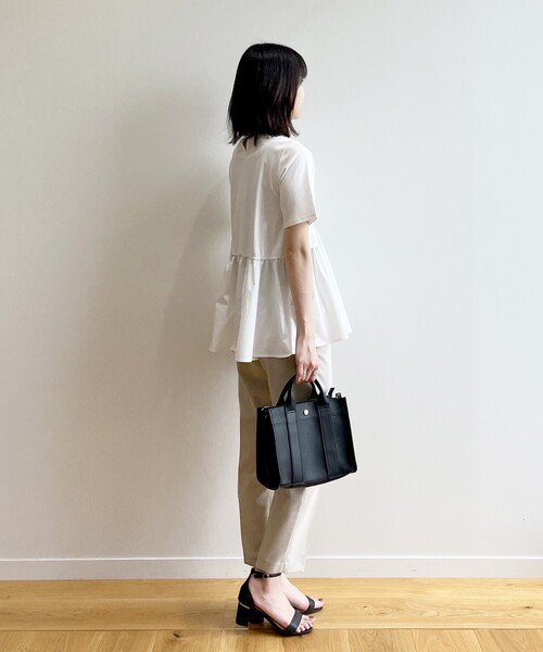 OPAQUE.CLIP（オペークドットクリップ）の「◆スクエアトートバッグ【2WAY】（トートバッグ・レディース・ブラック/ライトブルー/グレー/オフホワイト/イエロー・00）」の16枚目の写真