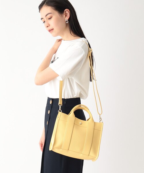 OPAQUE.CLIP（オペークドットクリップ）の「◆スクエアトートバッグ【2WAY】（トートバッグ・レディース・ブラック/ライトブルー/グレー/オフホワイト/イエロー・00）」の18枚目の写真