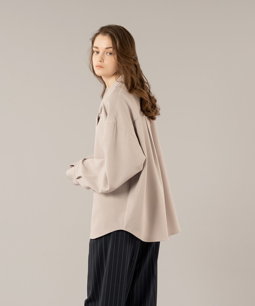 SELLE GLANT(セレグランテ)の「BOWTIE COLOR SHIRT/ボウタイカラーシャツ(シャツ/ブラウス・メンズ・アイボリー/ダークブラウン/ネイビー・MEDIUM/LARGE)」の12枚目の写真