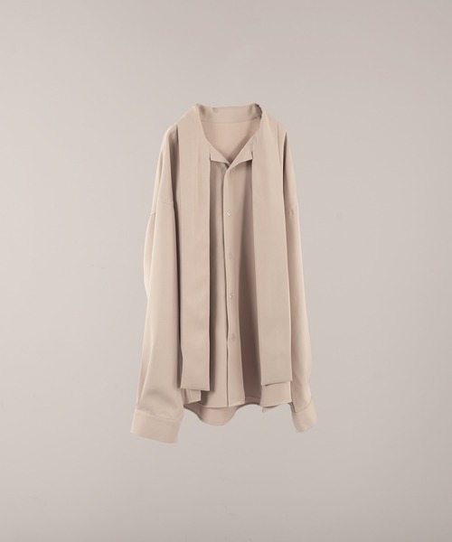 SELLE GLANT(セレグランテ)の「BOWTIE COLOR SHIRT/ボウタイカラーシャツ(シャツ/ブラウス・メンズ・アイボリー/ダークブラウン/ネイビー・MEDIUM/LARGE)」の5枚目の写真