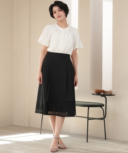 TRUDEA(トルディア)の「とろみバンドカラー2WAYブラウス(シャツ/ブラウス・レディース・ピンクベージュ/ベージュ/ライトグレー/ホワイト/ラベンダー・SMALL/MEDIUM/LARGE)」の21枚目の写真