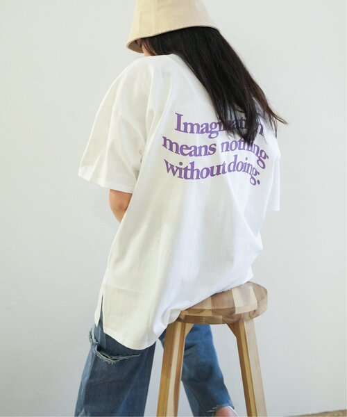 VENCEEXCHANGE（ヴァンスエクスチェンジ）の「ニュアンスプリントビッグTシャツ（Tシャツ/カットソー・レディース・グレー/パープル/ブラック/オフホワイト/ブルー・M）」の5枚目の写真