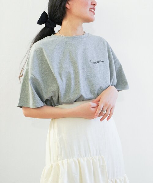 VENCEEXCHANGE（ヴァンスエクスチェンジ）の「ニュアンスプリントビッグTシャツ（Tシャツ/カットソー・レディース・グレー/パープル/ブラック/オフホワイト/ブルー・M）」の8枚目の写真